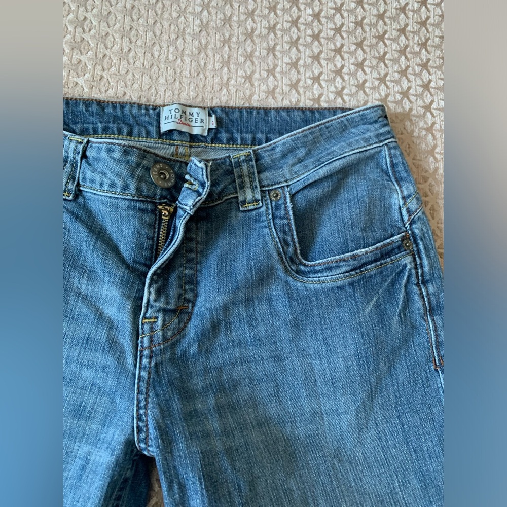 Tommy Hilfiger Red Label Denim Women low Rise jeans size 28 flare - Picture 6 of 10